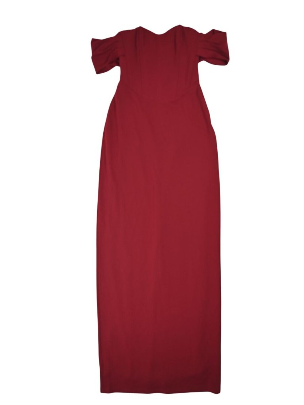 Showpo Karina Maxi Dress Off Shoulder Corset bodice in Wine